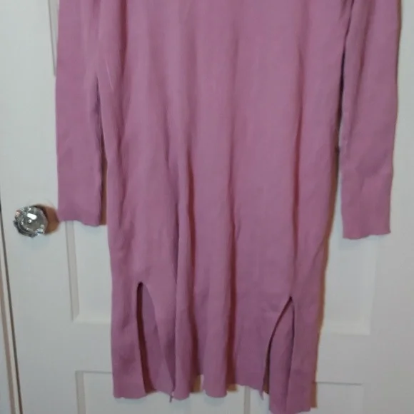 525 America Ribbed Knit Duster Sweater Dusty Lilac Large - Picture 11 of 11